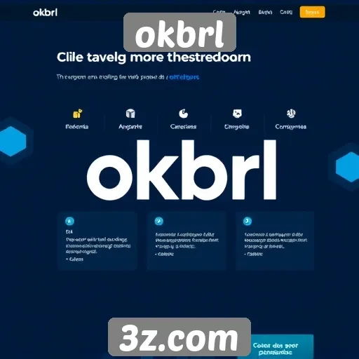 Navegação e funcionalidades do site okbrl